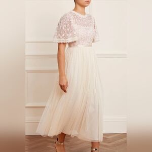 Needle & Thread Floral Embroidered Bodice Ankle-Length Gown